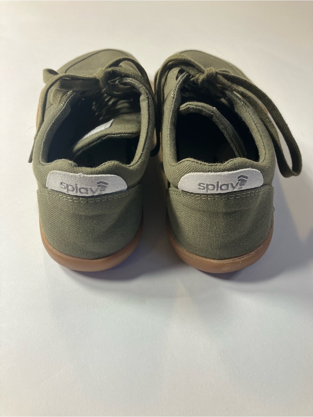 Women's Olive Canvas Lace-Up Sneakers by spls - Picture 4 of 9